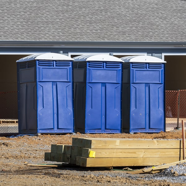 how often are the portable restrooms cleaned and serviced during a rental period in Rice Lake Wisconsin
